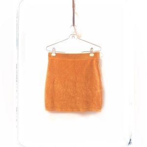 Brown Orange Pencil Skirt